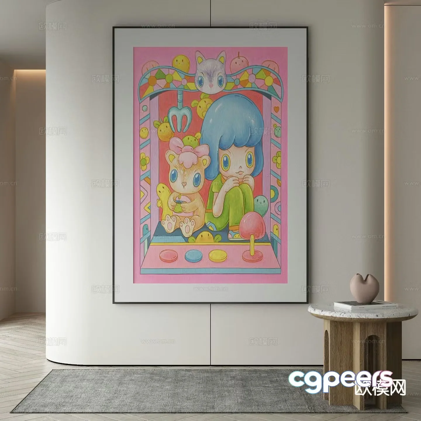 Children’s hanging paintings cartoon paintings decorative paintings 3D model