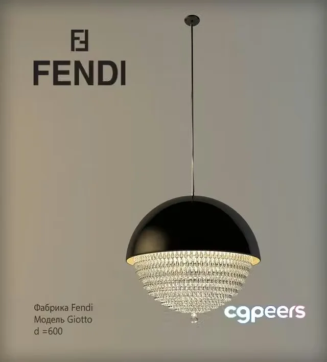 3ds Max Free – Fendi Giotto, chandelier, ceiling, light