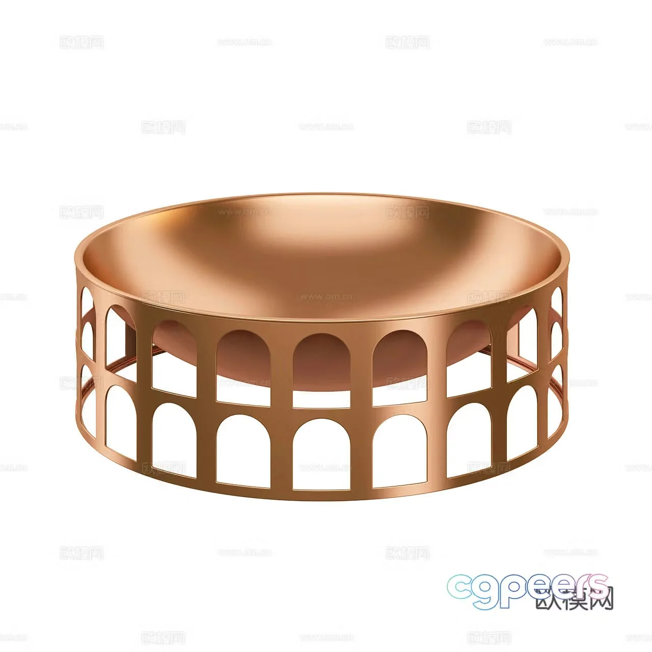 Paola C Metal Bowl Copper Bowl Dish Kitchen Supplies Kitchen Ornaments 3D Model