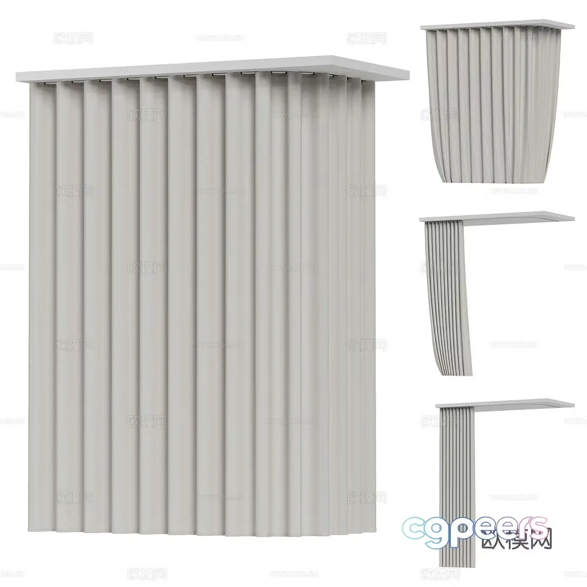 Shower curtain 3d model