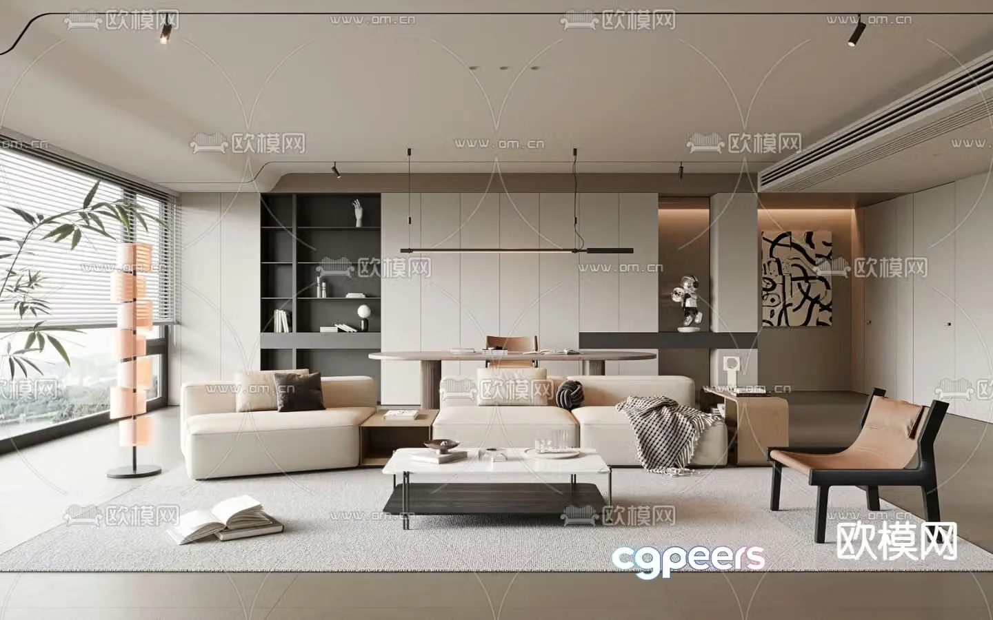 Modern living room 3d model