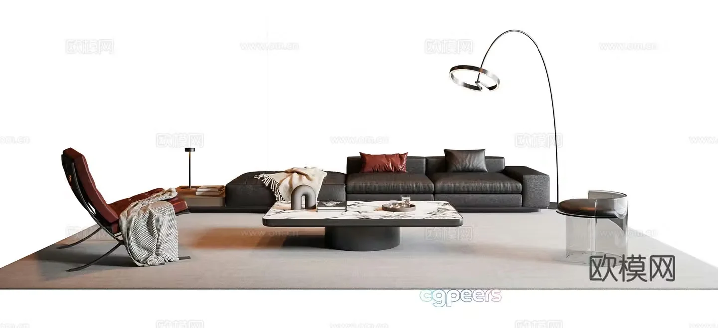 Esitious combination sofa 3D model