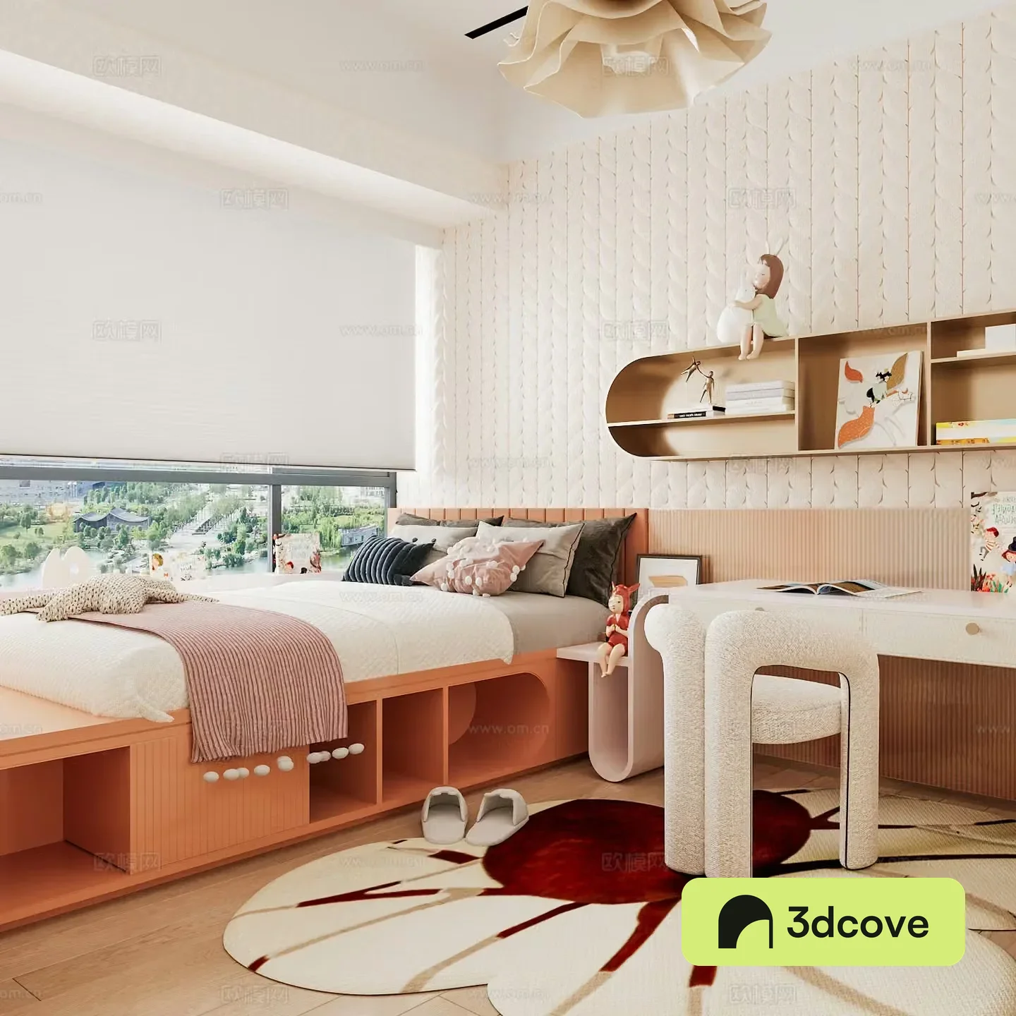 Modern children’s room boy’s room girl’s room children’s bed children’s wardrobe children’s desk