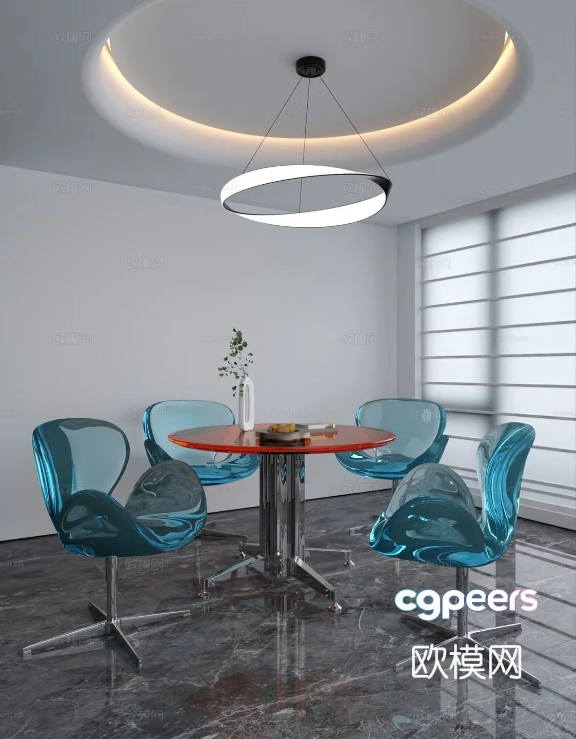 Leisure table and chair 3d model
