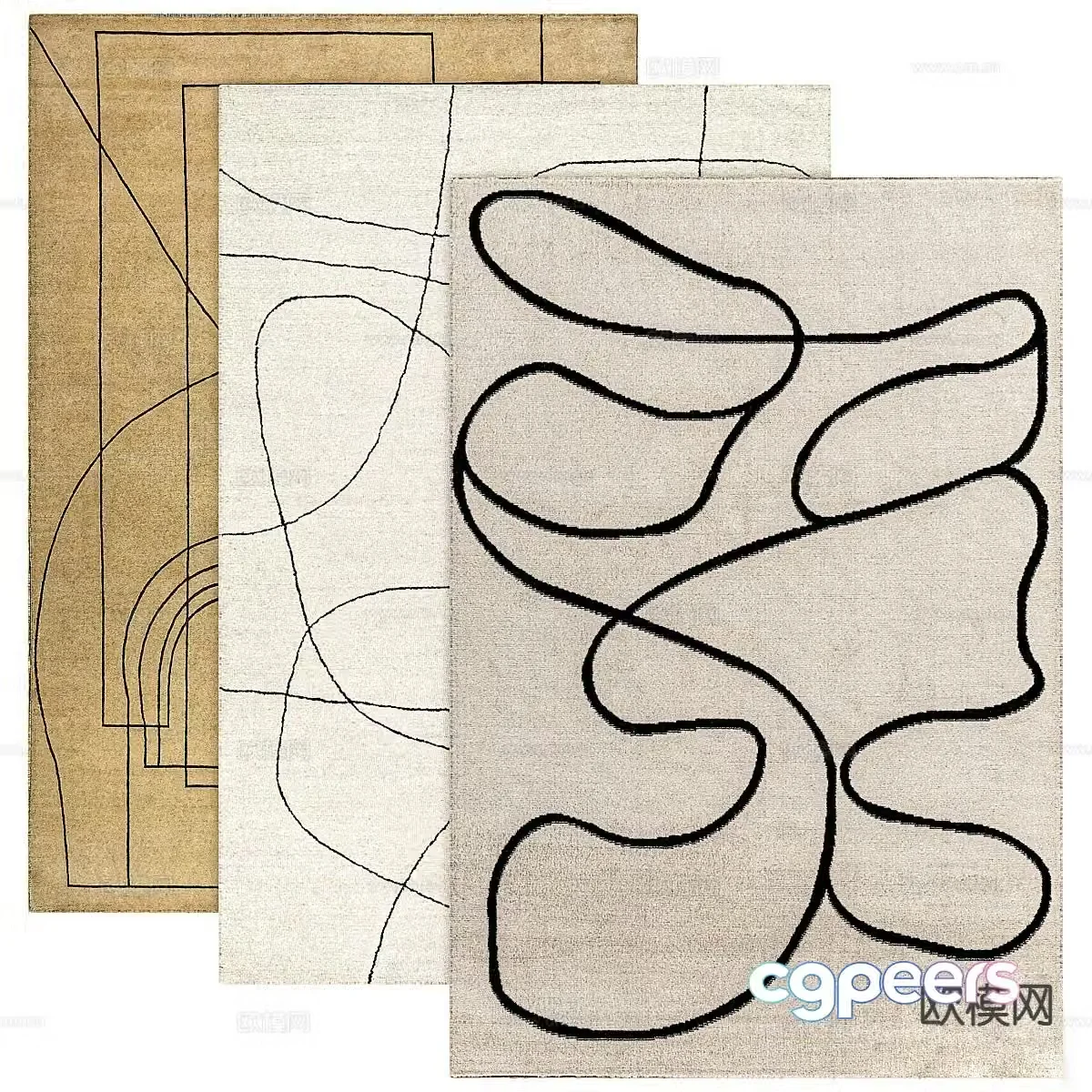 Abstract pattern carpet 3d model
