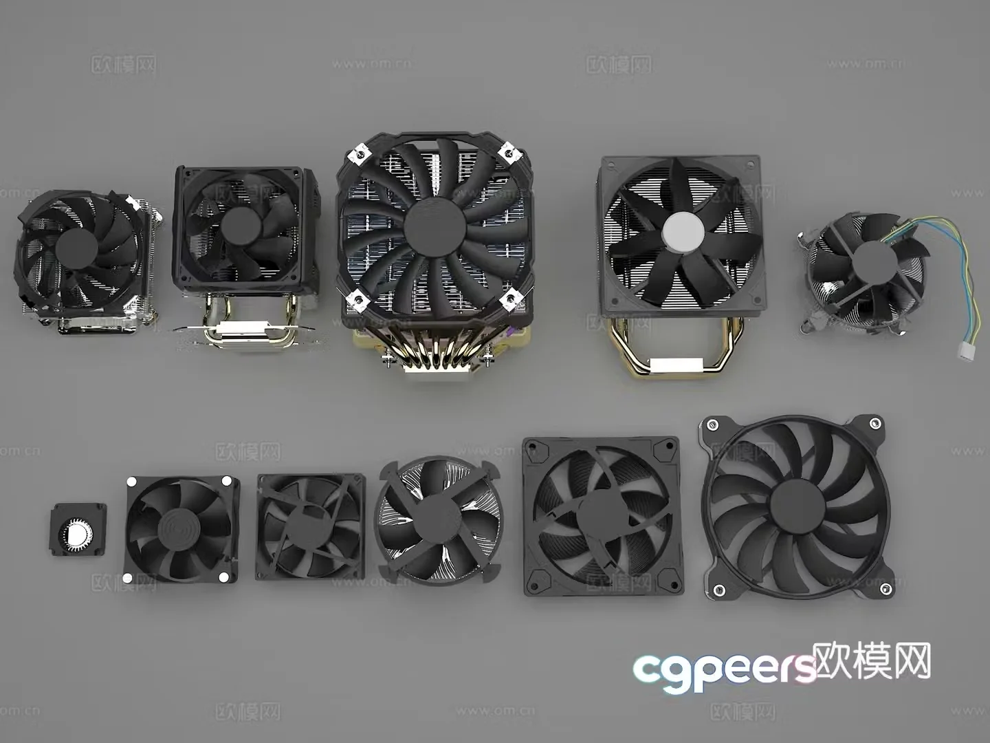 CPU radiator radiator CPU fan chip fan chip radiator 3D model