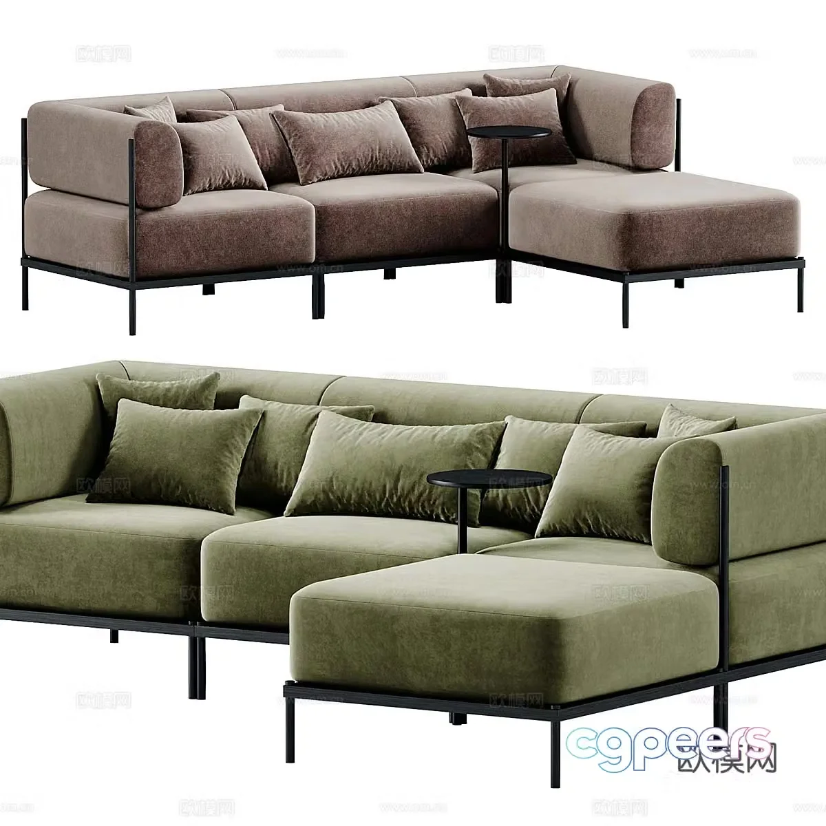 Modern Nolan Corner Sofa 3D Model