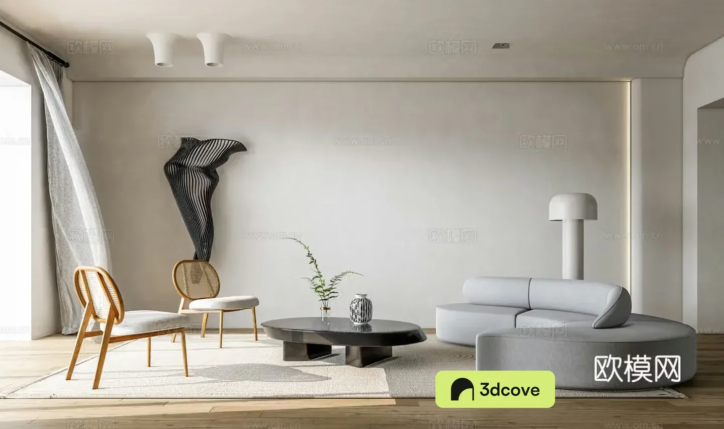 Wabi Sabi modular sofa curved sofa