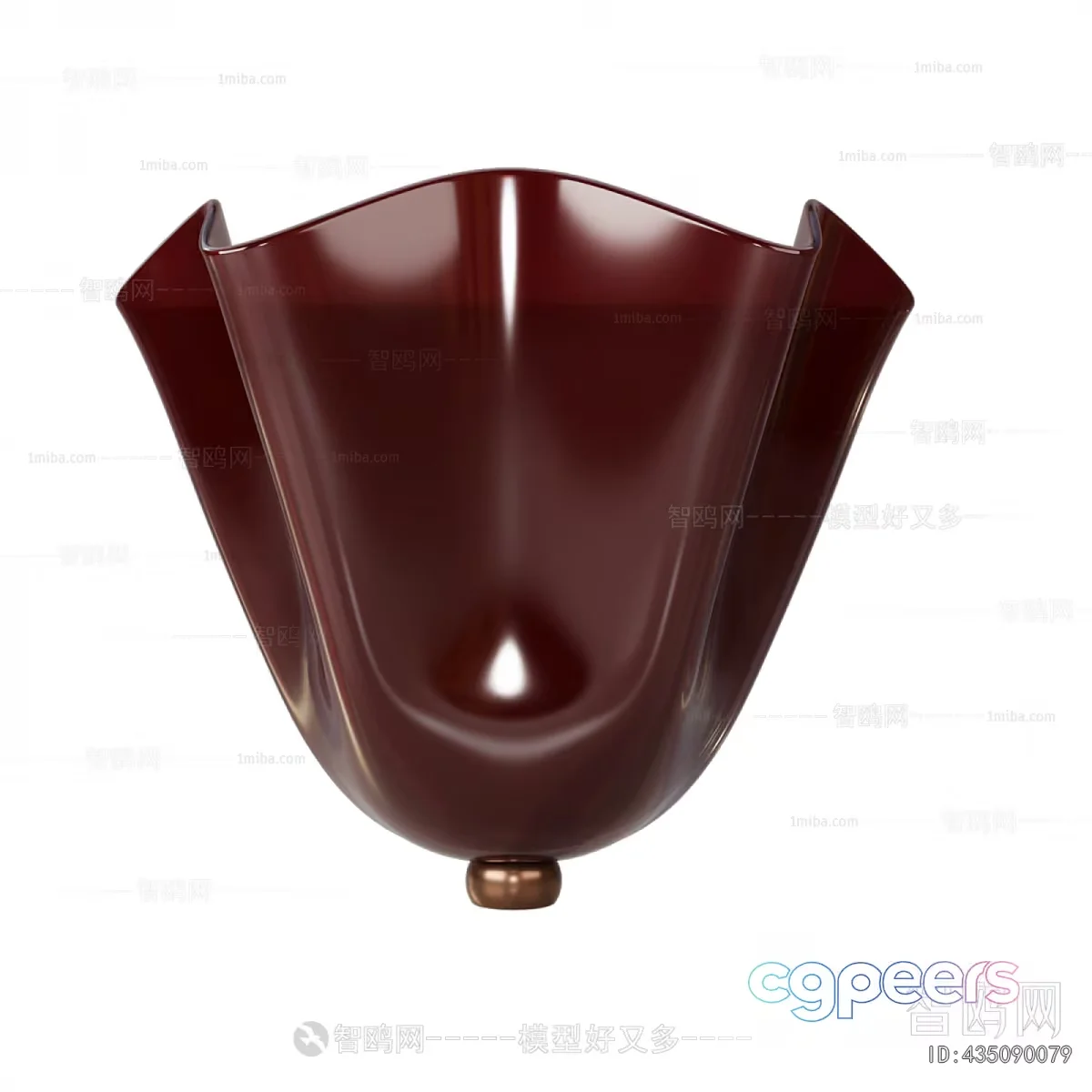 The Image Features A Brown Ceramic Vase 3D Model – 23470 – VRAY Render