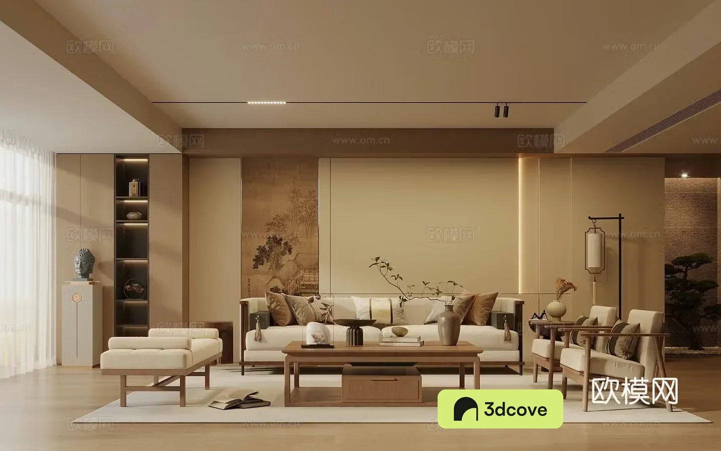 Song’s new stroke living room sofa coffee table combination sofa background wall leisure chair coffee table