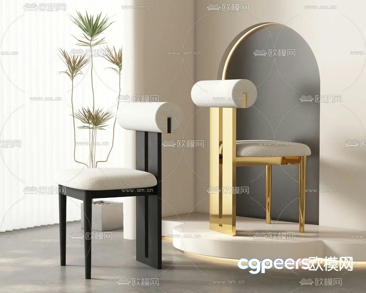 chair dining chair 3d model