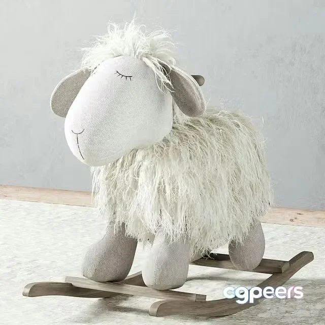 3ds Max Free – Plush Rocking Lamb
