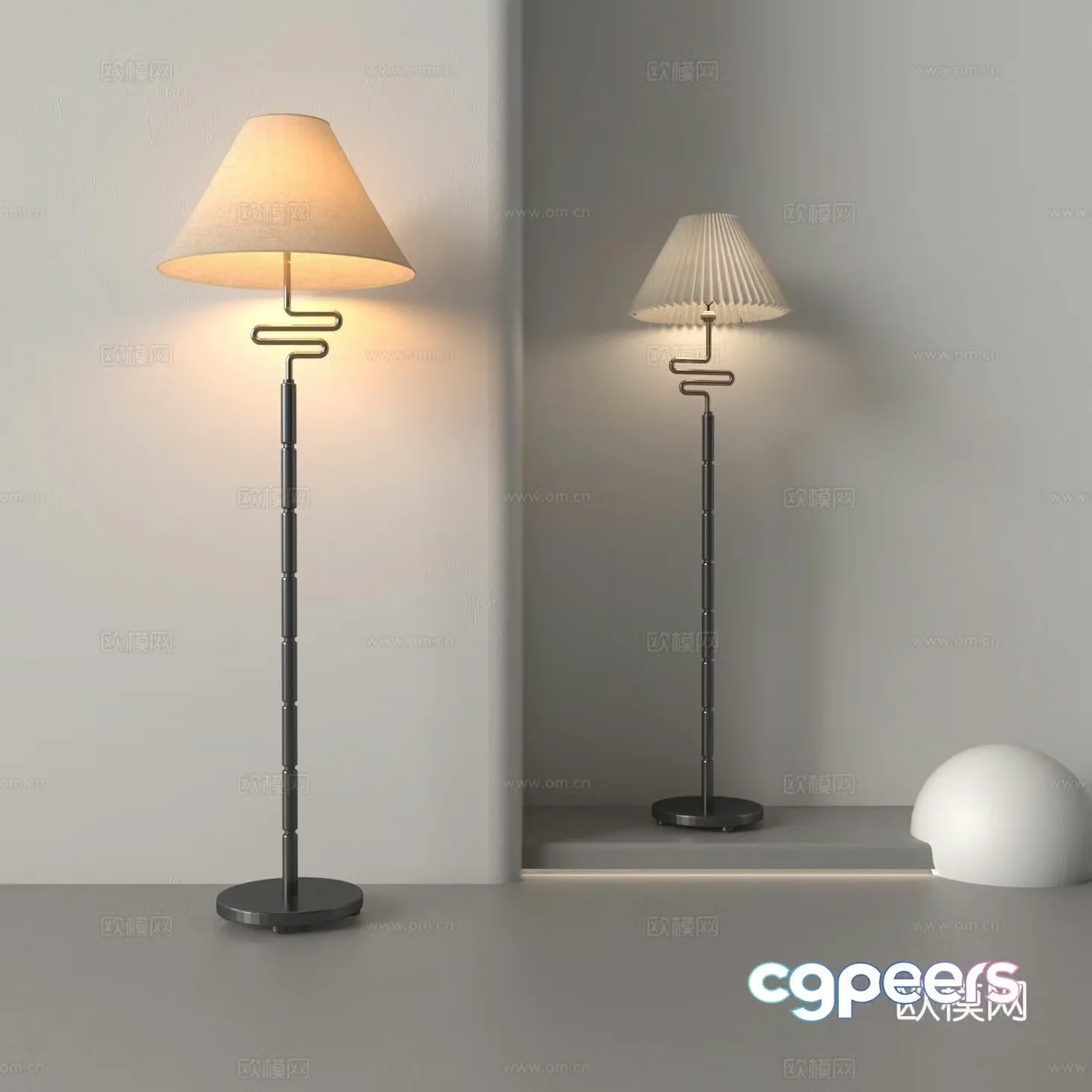 Modern floor lamp 3d model
