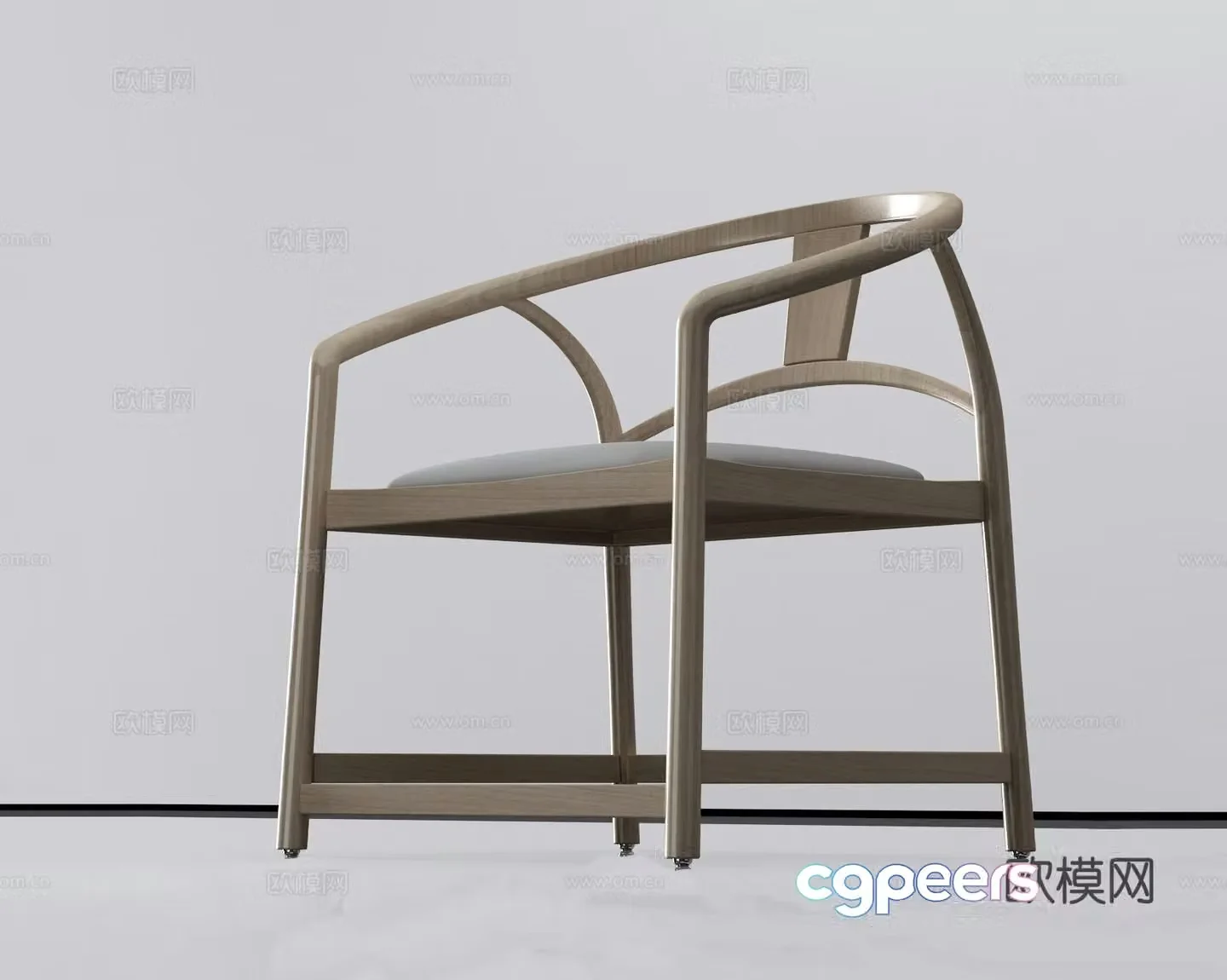 Leisure chair solid wood chair dining chair tea chair armchair armchair 3d model