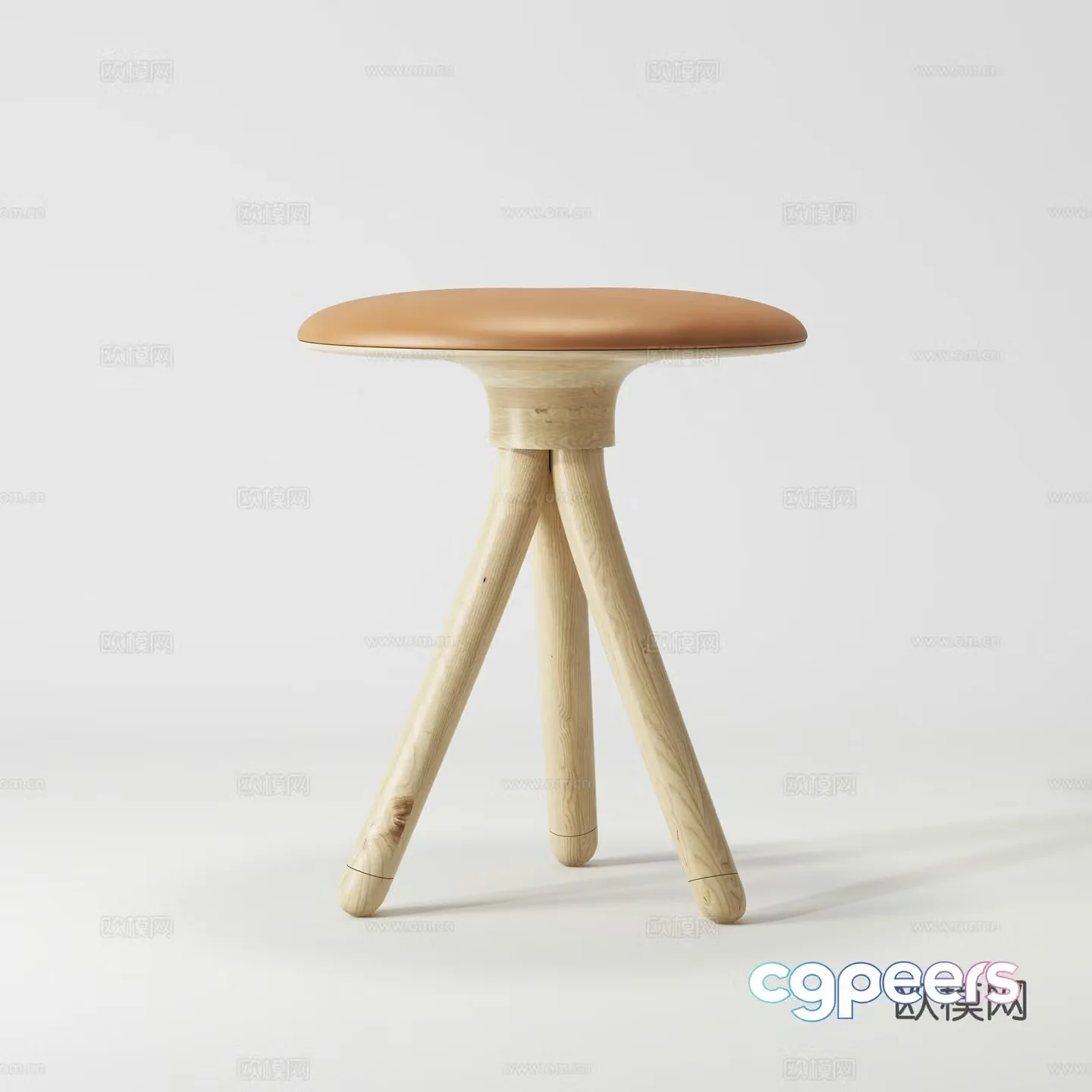 Modern casual stool leisure chair video model 3d model