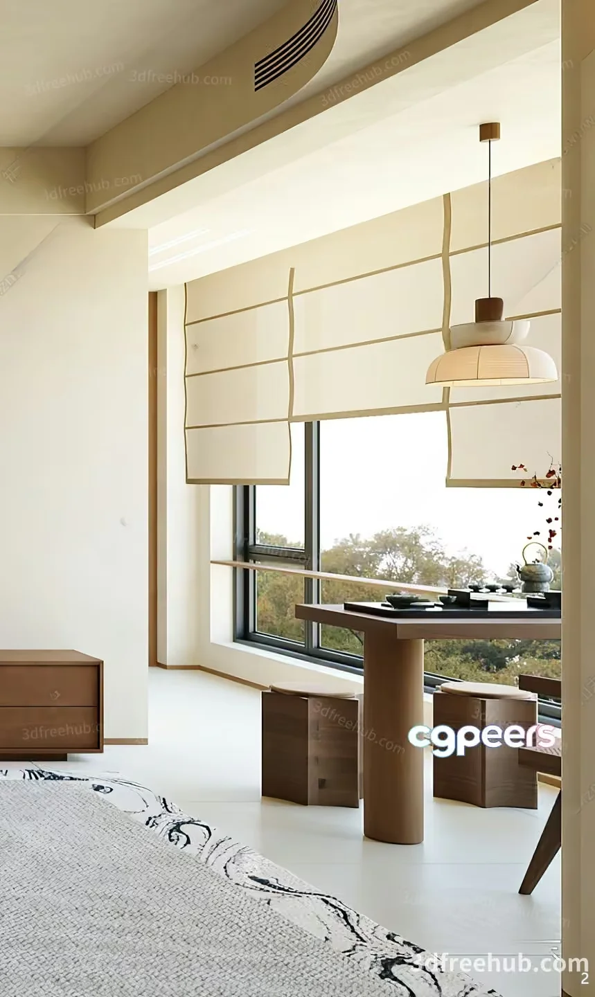 Modern Dining Room 3D Model – 18943 – VRAY Render