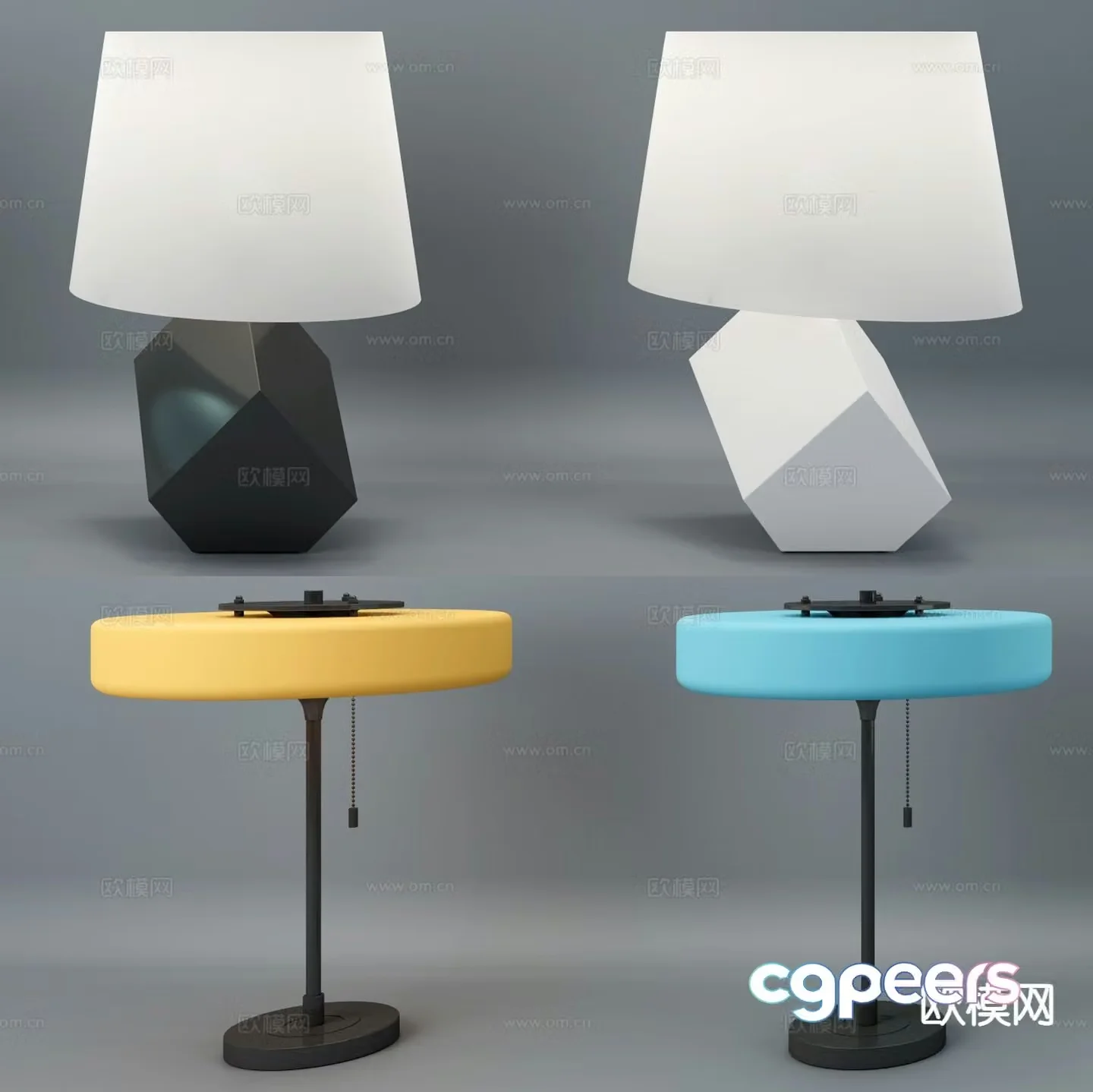 Creative table lamp bedside table lamp 3d model