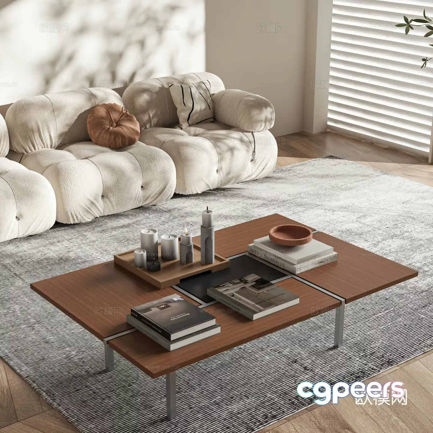 Modern style coffee table 3d model