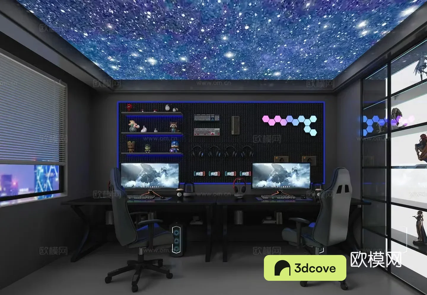 Modern e-sports room hand-made room