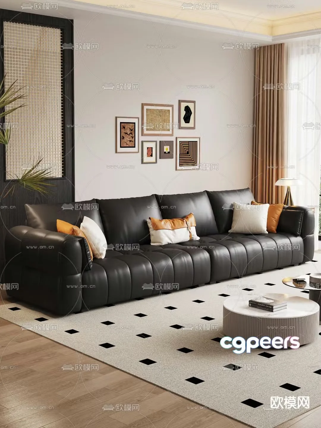 Medieval style sofa 3d model