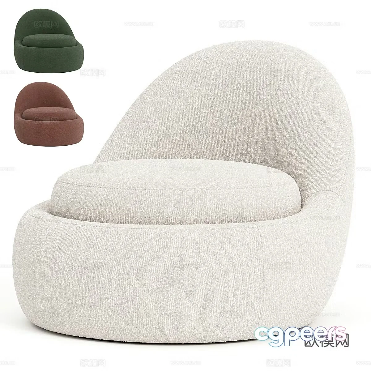 Single sofa casual sofa 3d model