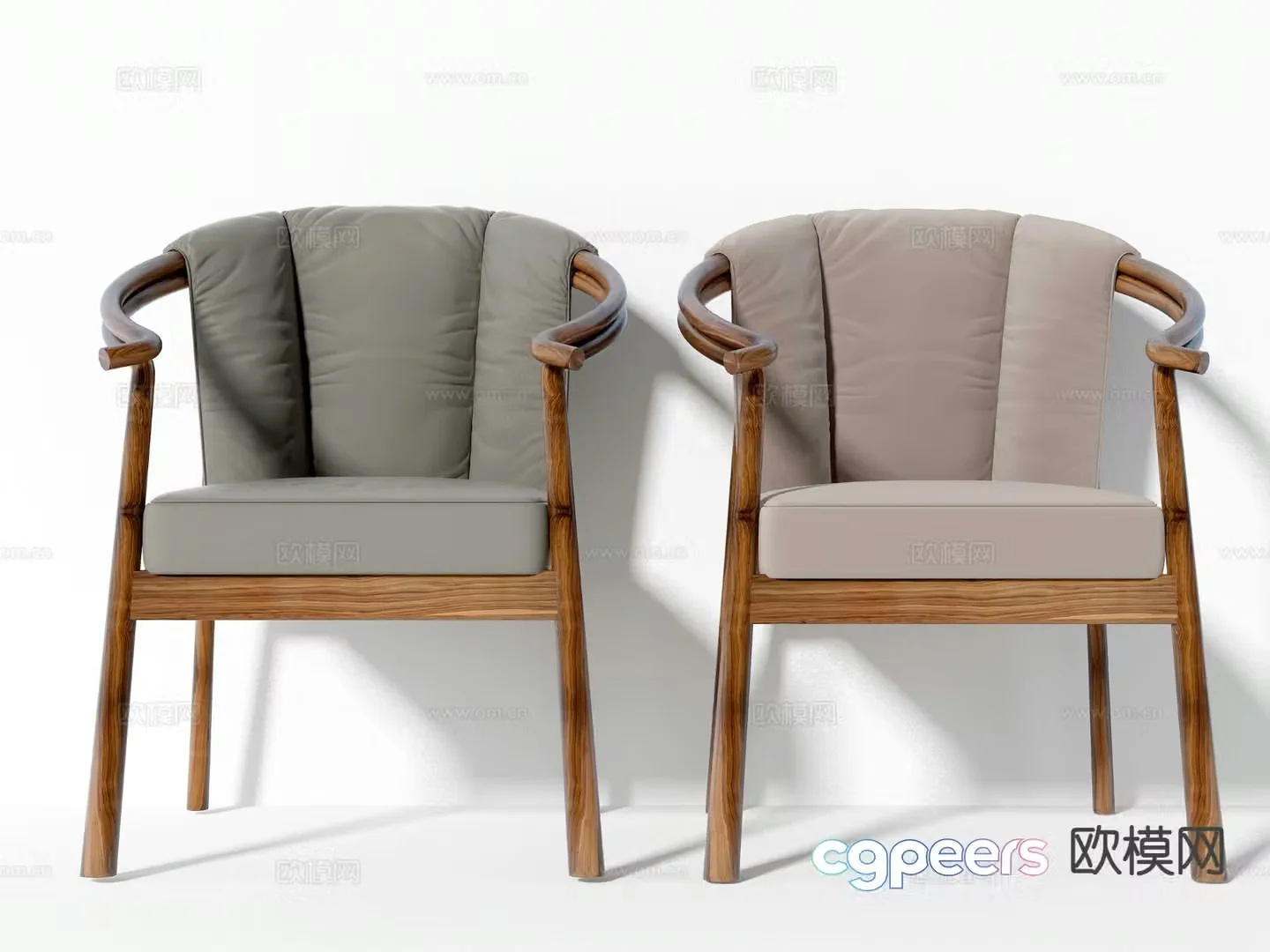 New Chinese style chair arm chair single chair 3d model