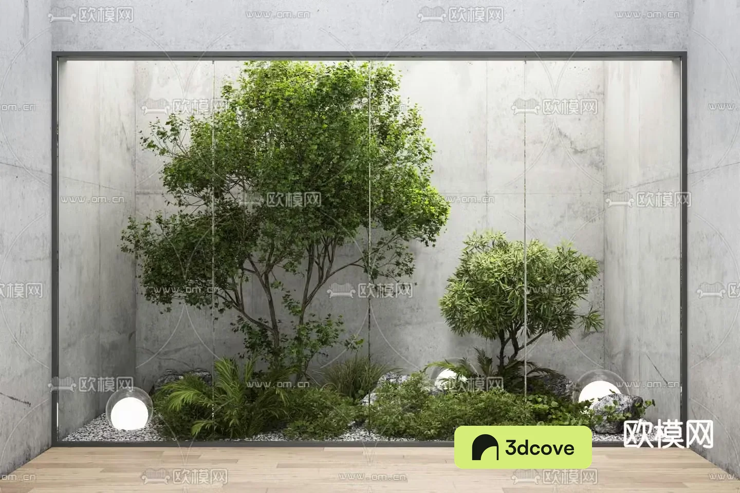 Modern patio interior landscape