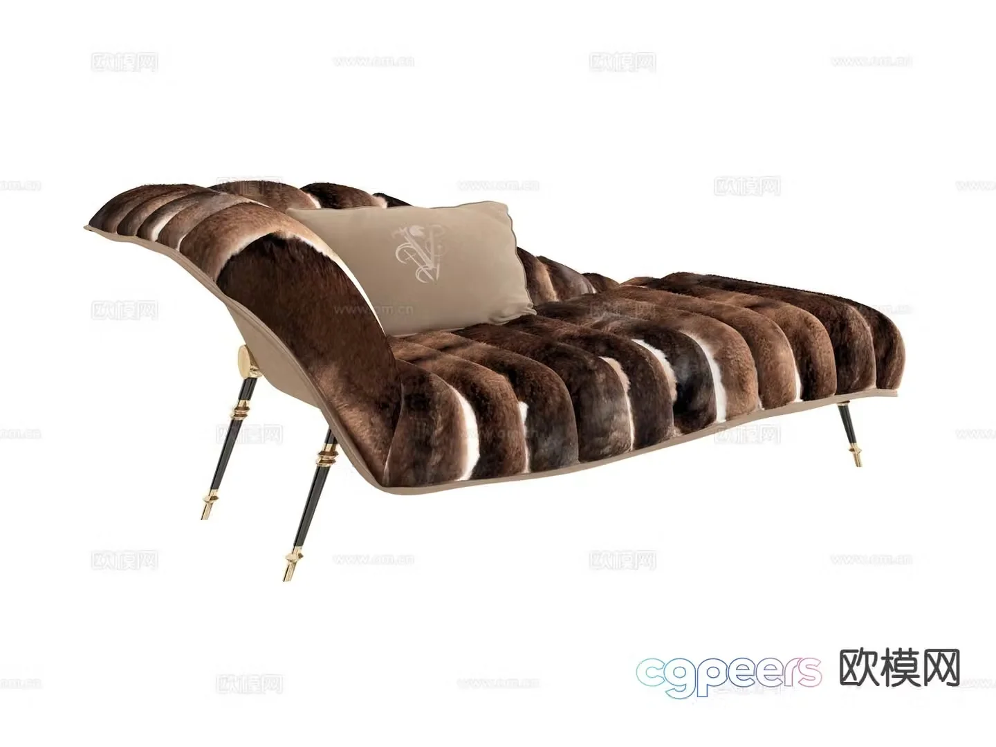 visionnaire light luxury chaise longue 3d model