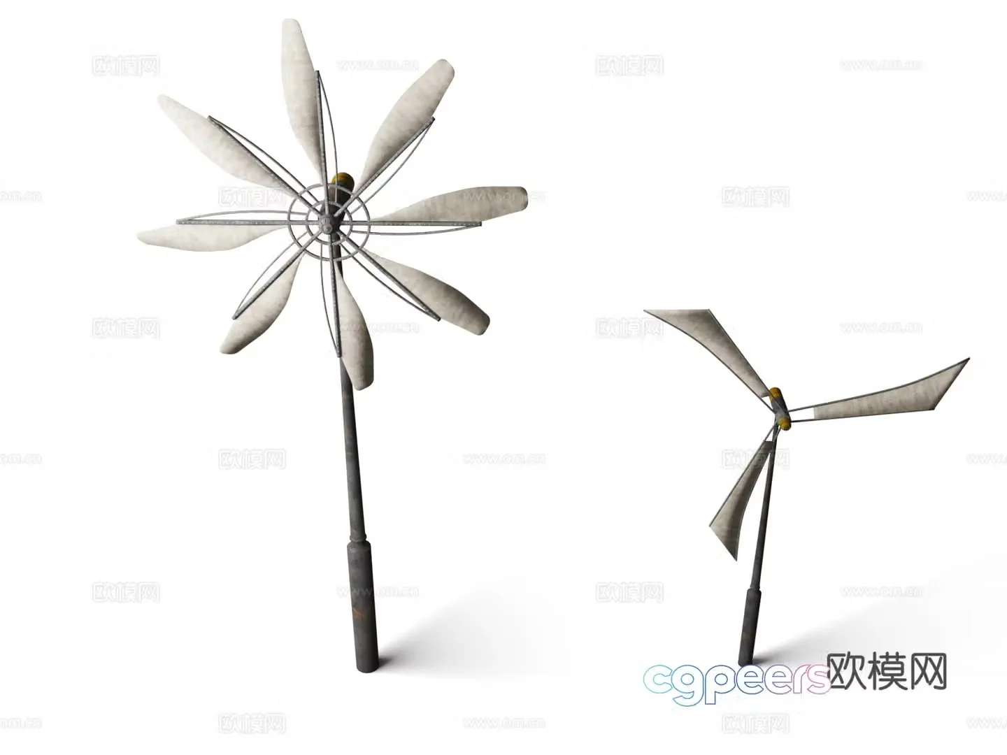 Items and supplies Iron house Windmill Items and props Facilities construction module collection 3D model