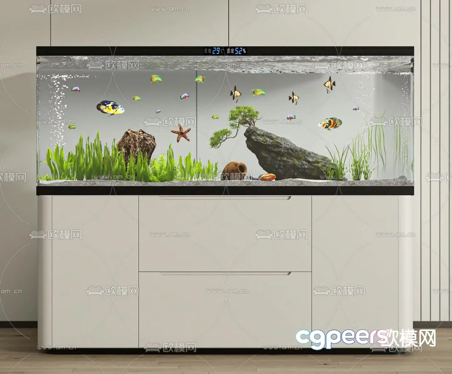 Fish tank Aquarium 3d model