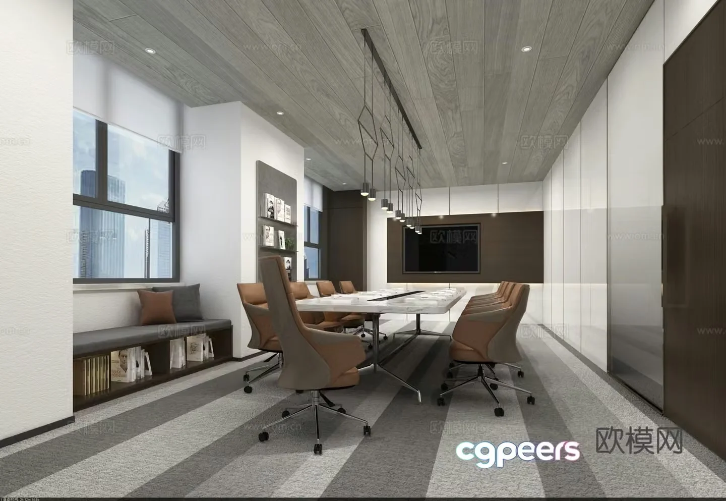 Modern conference room 3d model