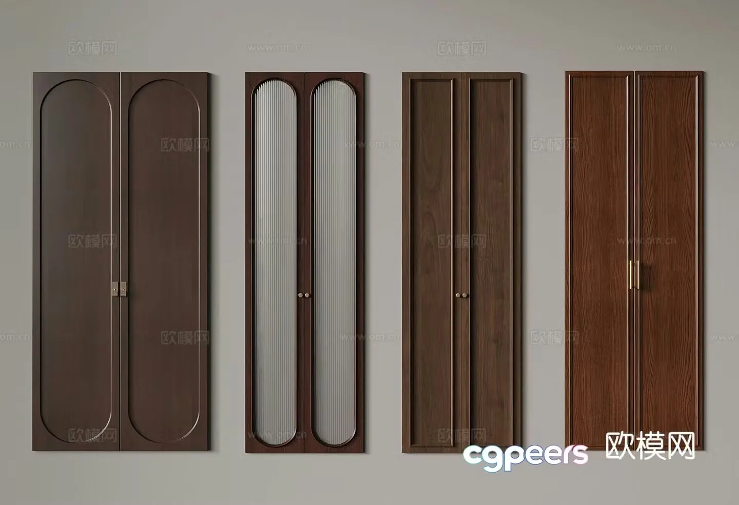French old cabinet door 3D model