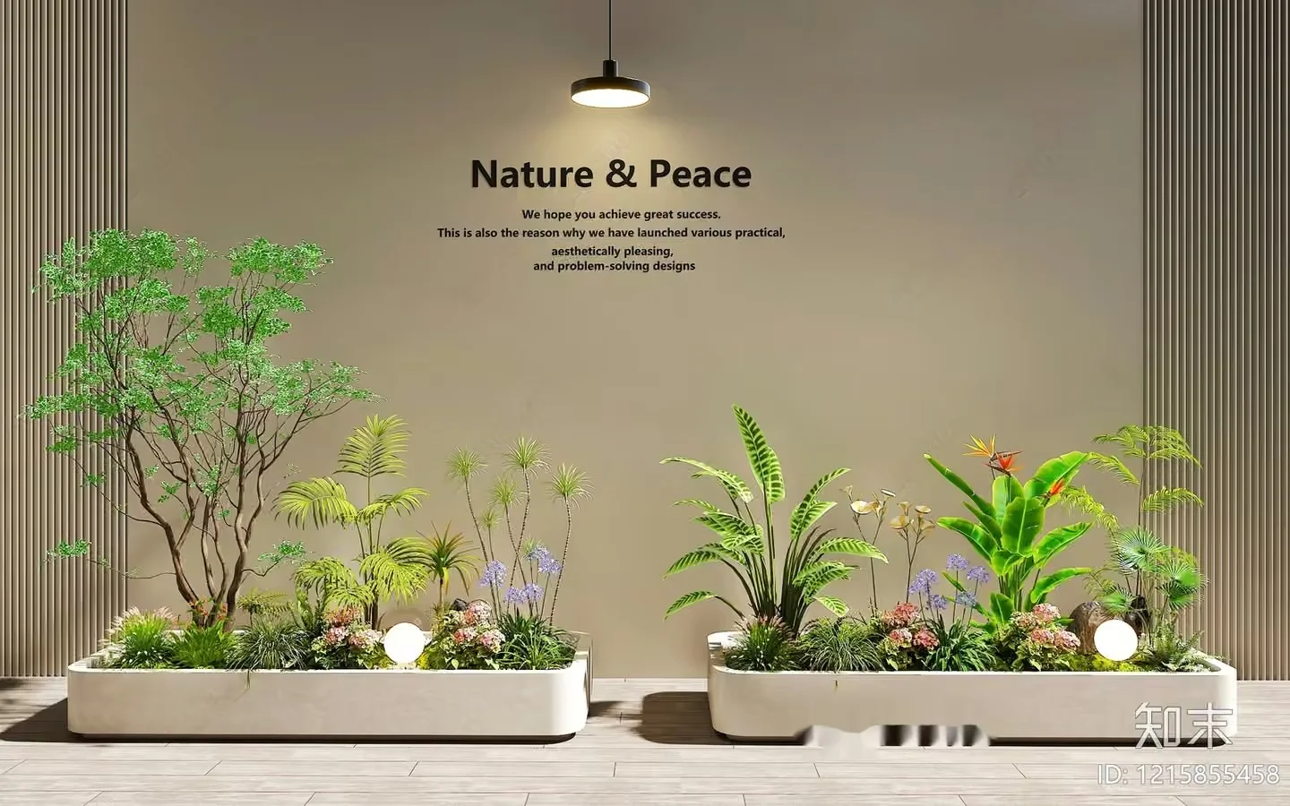 Modern Plant Arrangement 3D Model – 12077 – VRAY Render