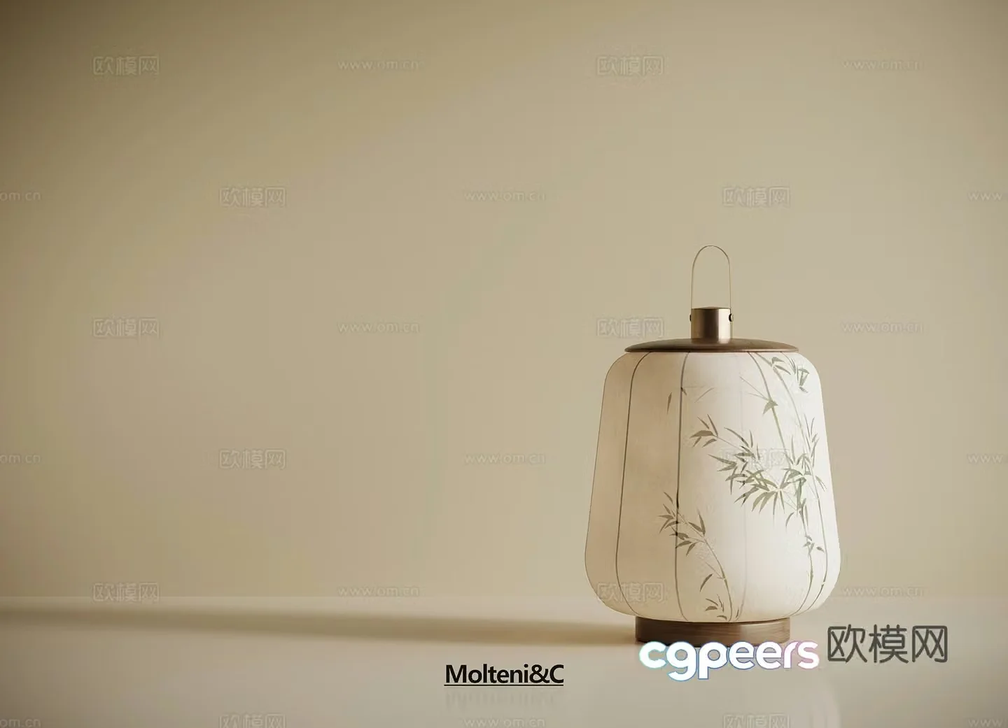 New Chinese style desk lamp Lantern desk lamp 3D model