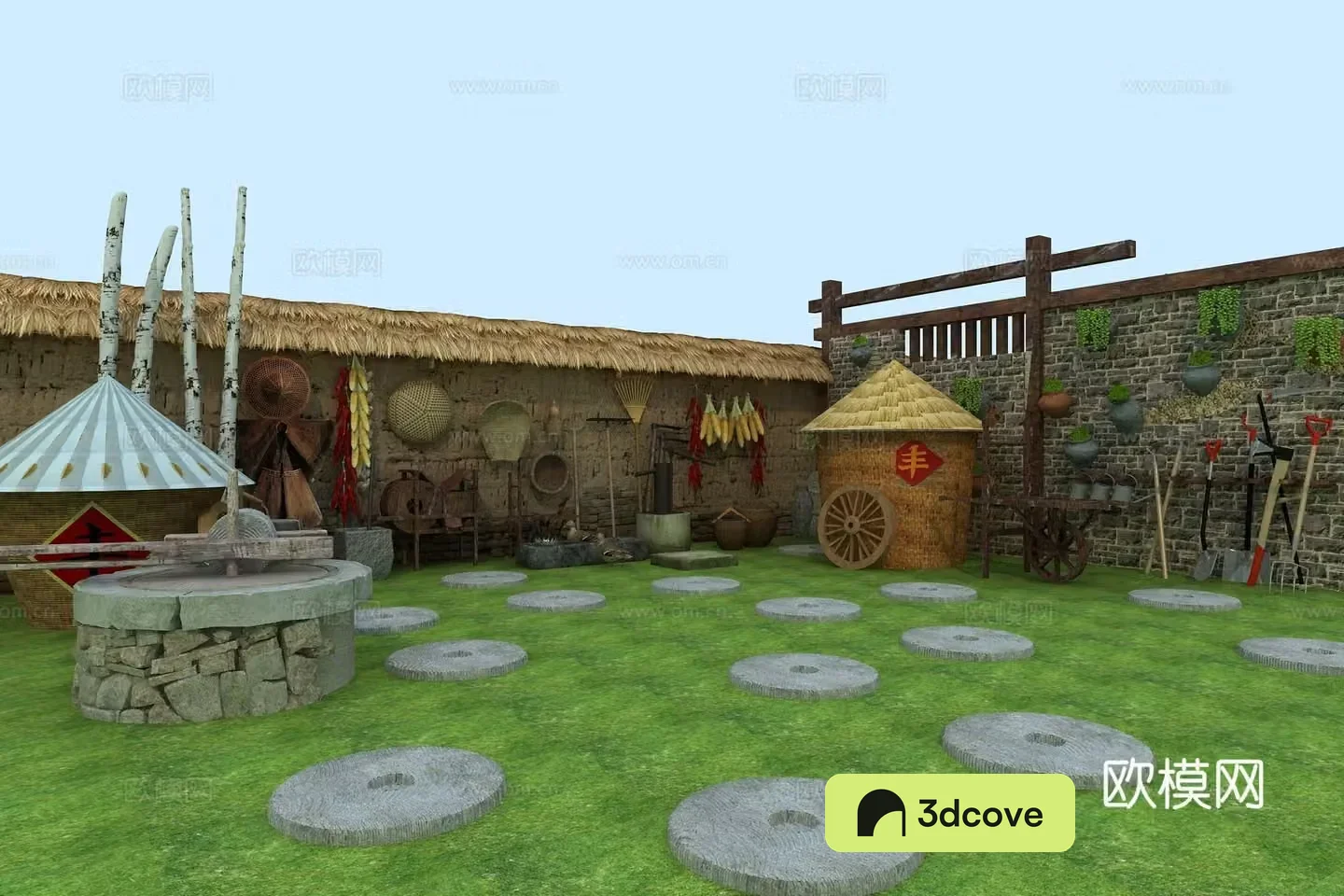 Chinese rural courtyard