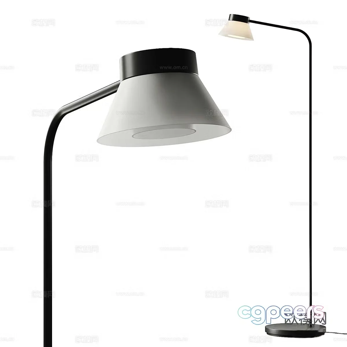 Modern Italian IKEA Sambord Floor Lamp 3D Model