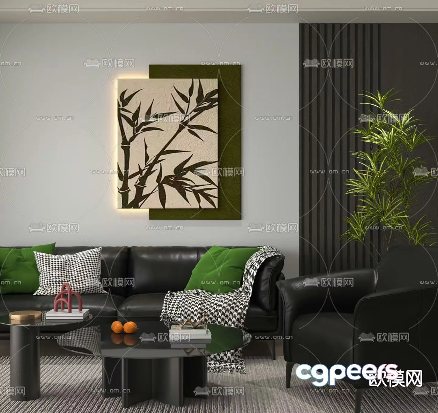 Modern sectional sofa 3d model