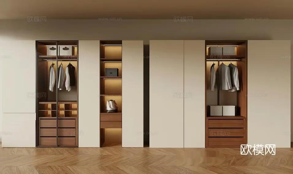 Modern Closet Organizer 3D Model – 13230 – VRAY Render