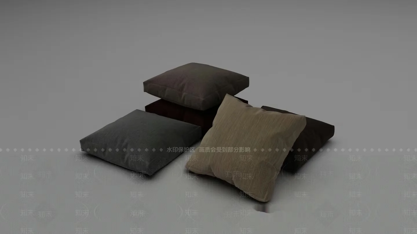 Modern Throw Pillows 3D Model – 13206 – VRAY Render