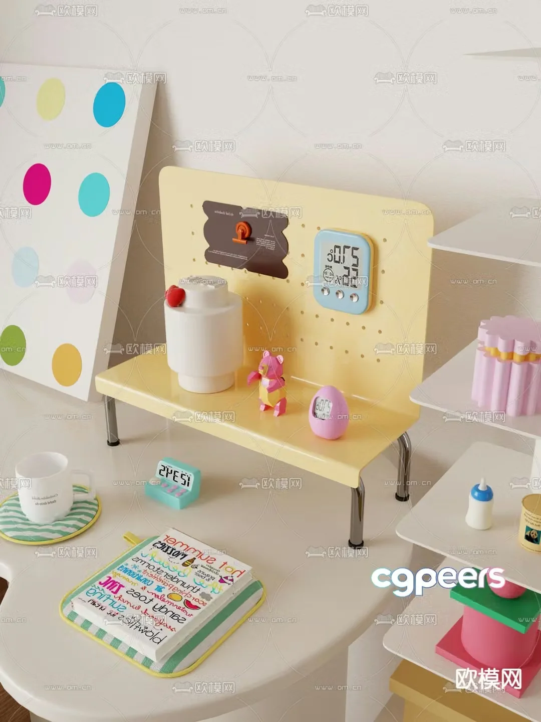 Children’s toys hole board 3d model