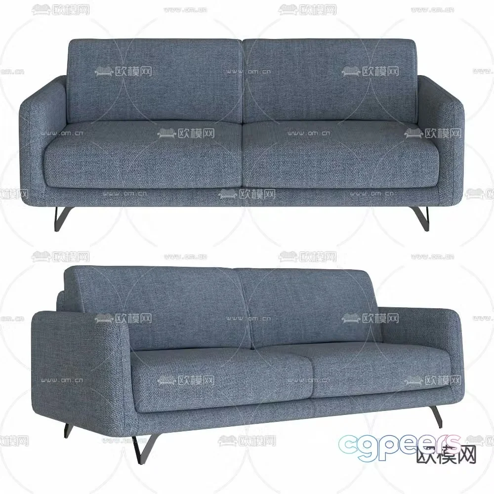 Double sofa 3d model