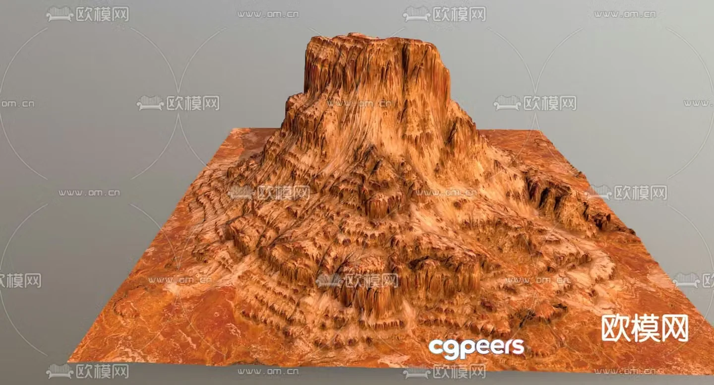 volcanic rock mountains mountains landform 3d model