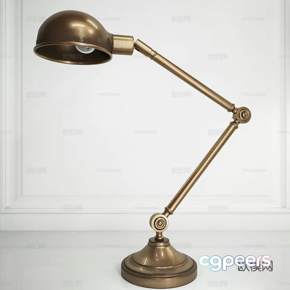 Simple European desk lamp Classical desk lamp Retro desk lamp Metal desk lamp Learning desk lamp Bedside desk lamp 3D model