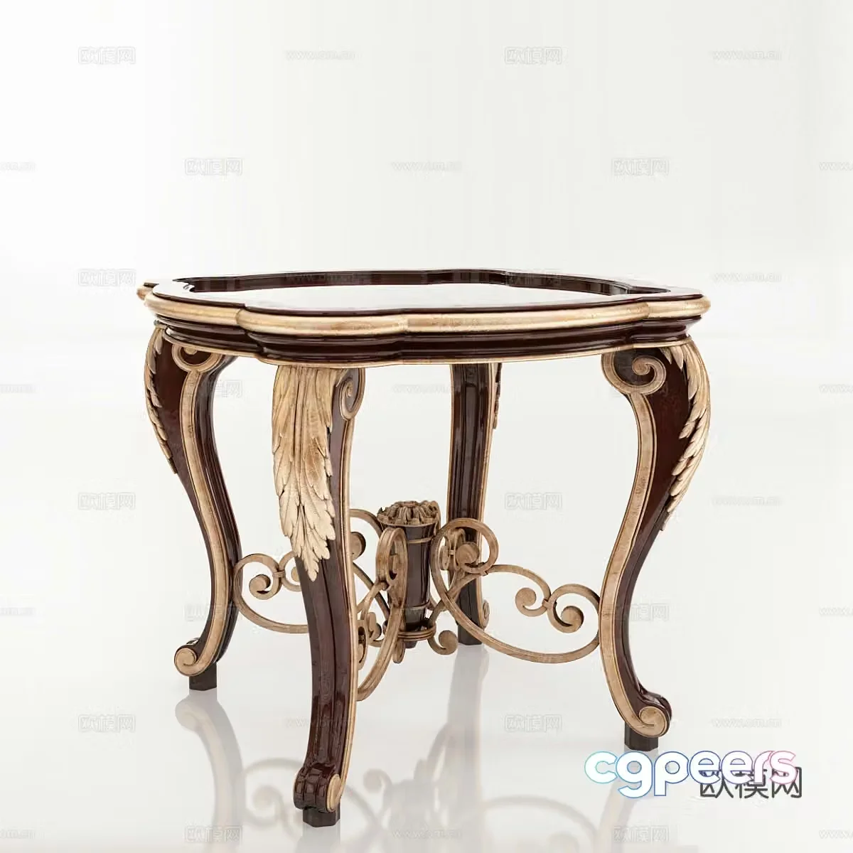 Marge Carson Ravenna Circular Side Table 3D Model