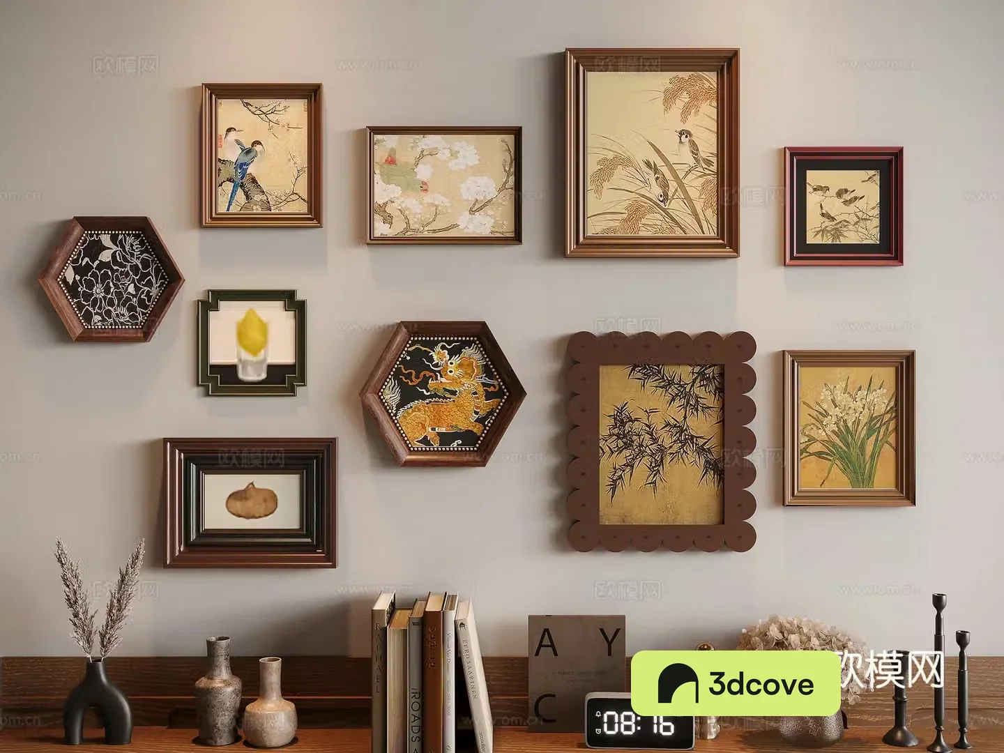 French medieval combination hanging painting