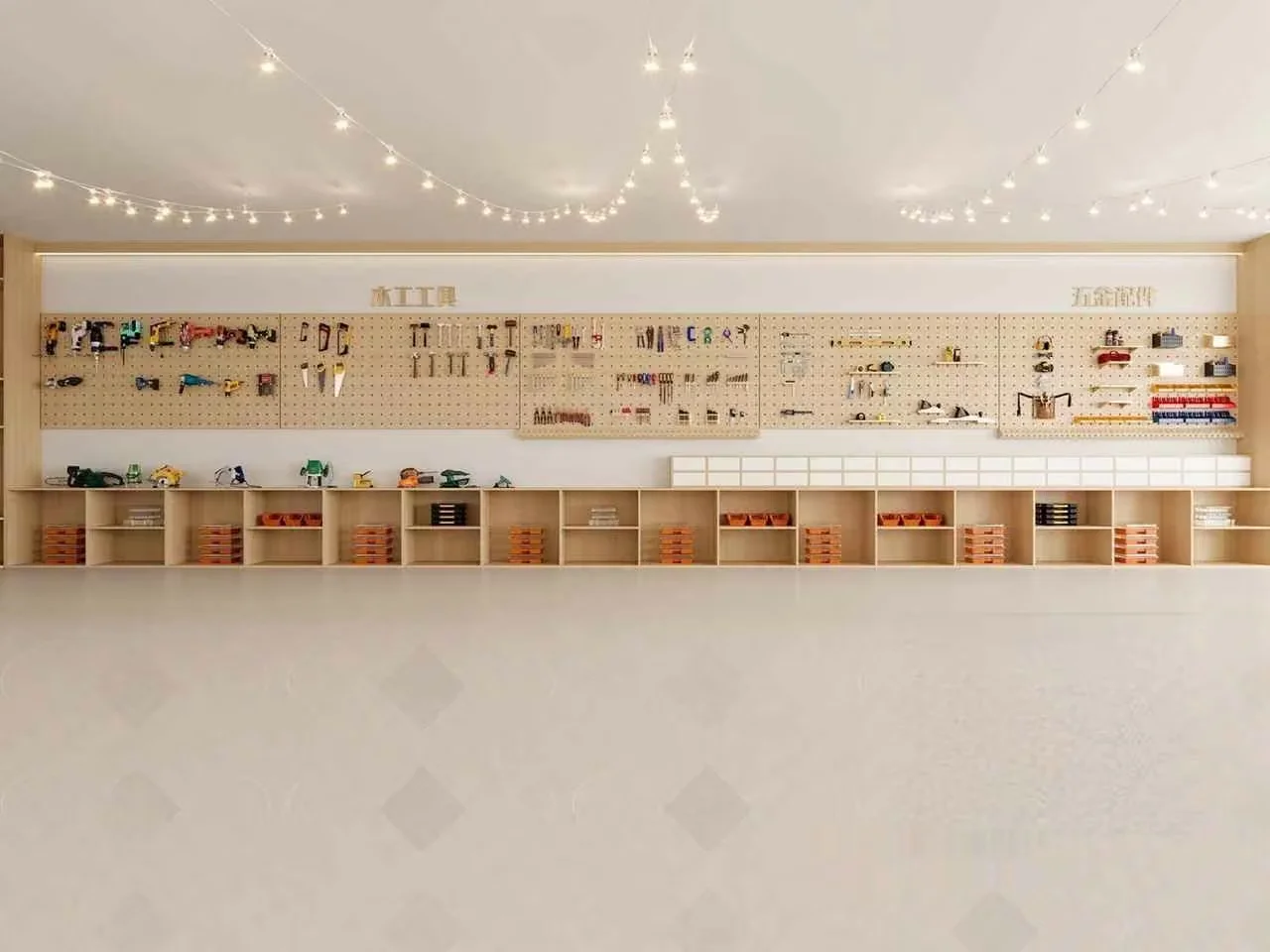 Wooden Pegboard Shelves 3D Model – 1117 – CORONA Render