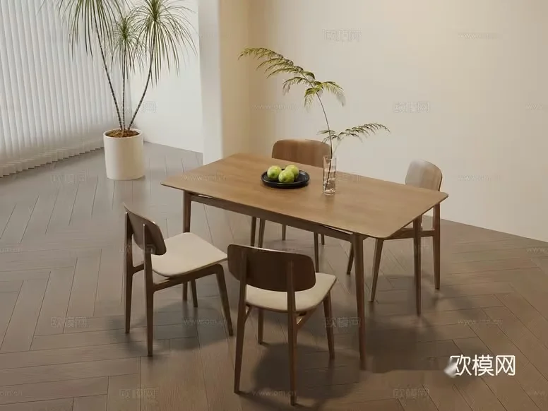 Modern Dining Table 3D Model – 18107 – VRAY Render