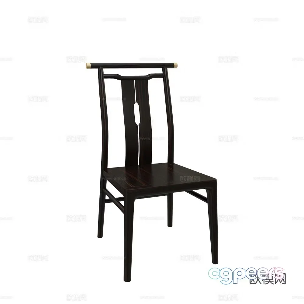 Sandalwood dining chair 3d model
