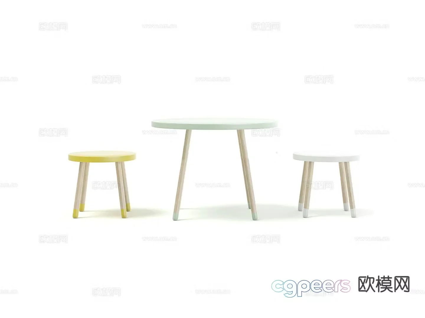 Children’s tables and chairs children’s furniture 3d model