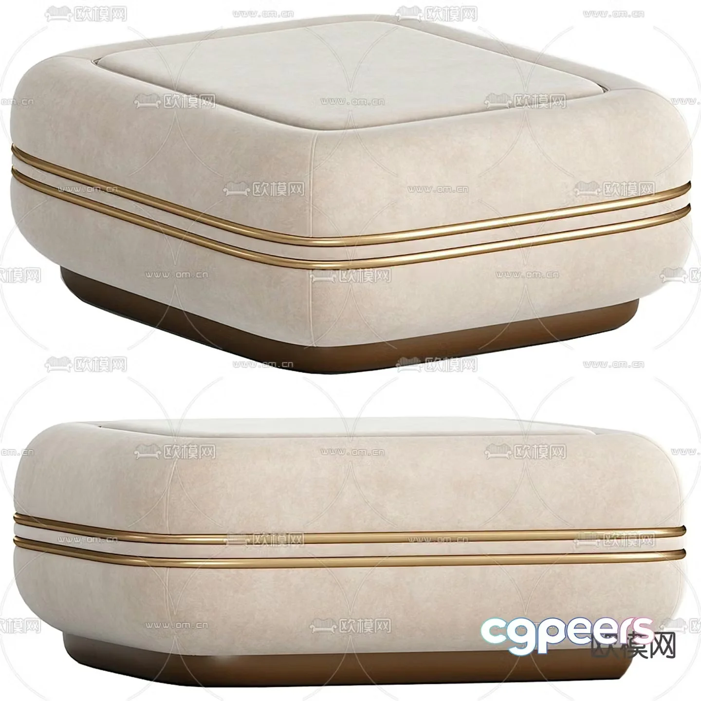 B&B Italia sofa stool 3d model